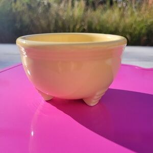 Fiesta Tripod Bowl ~ Yellow ~ Retired Item & Color ~ Fiestaware ~ Candleholder